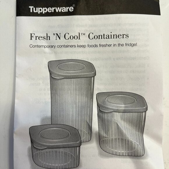New Never Used Tupperware Fresh 'N Cool Containers Set - Picture 12 of 14